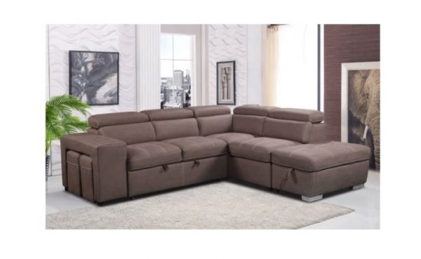 Positano Corner Sofa Bed Lounge, Leather Corner Sofa With Pull Out Bed